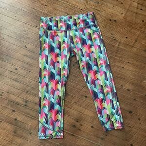 Fabletics multicolor high impact S Athleisure cropped leggings